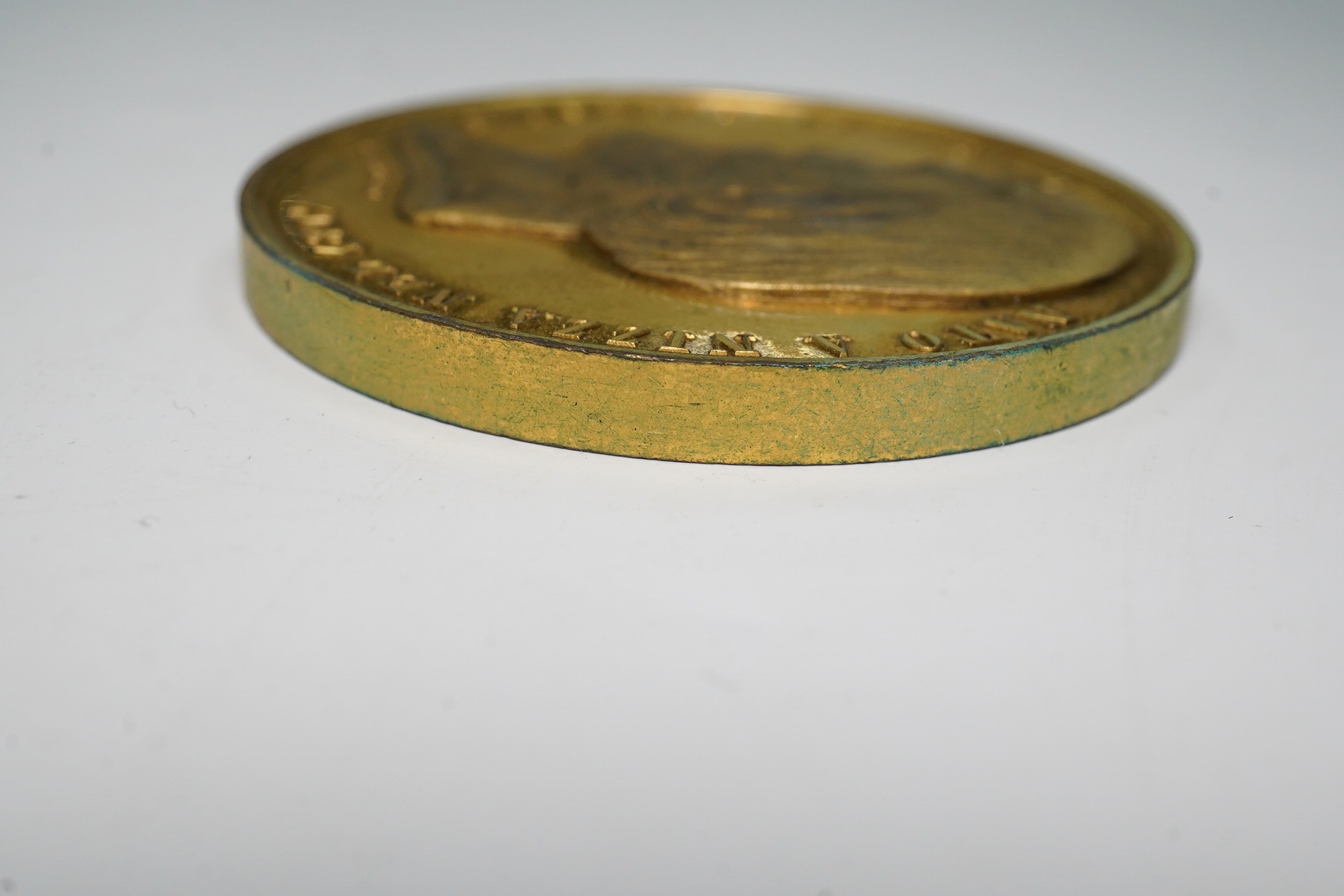 Historical Medals, Italian War of Independence, gilt metal medal by Massonnet, 1859, obv. Portrait of Giuseppe Garibaldi commemorating his birth in 1807, EF, scarce